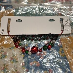 Icing Red and Green Beaded Necklace